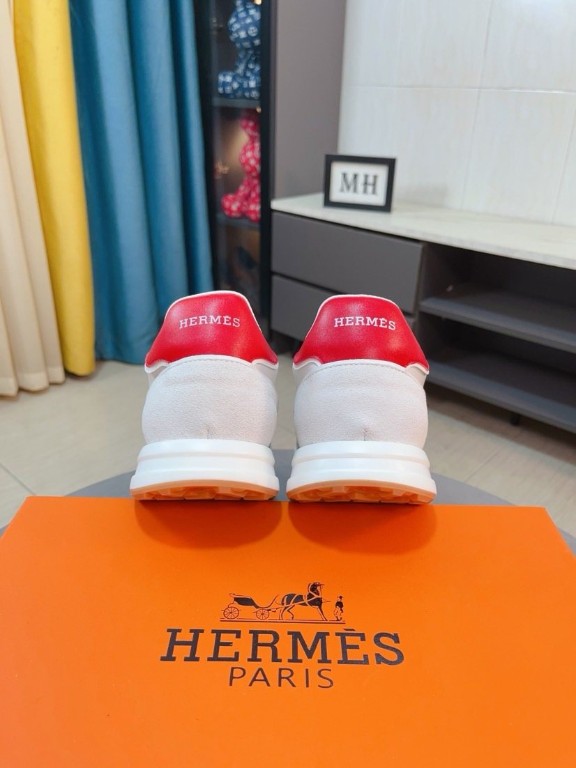 Hermès Blue H Overlay Sneakers — back