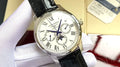 Longines Moonphase Black Strap Watch — hero