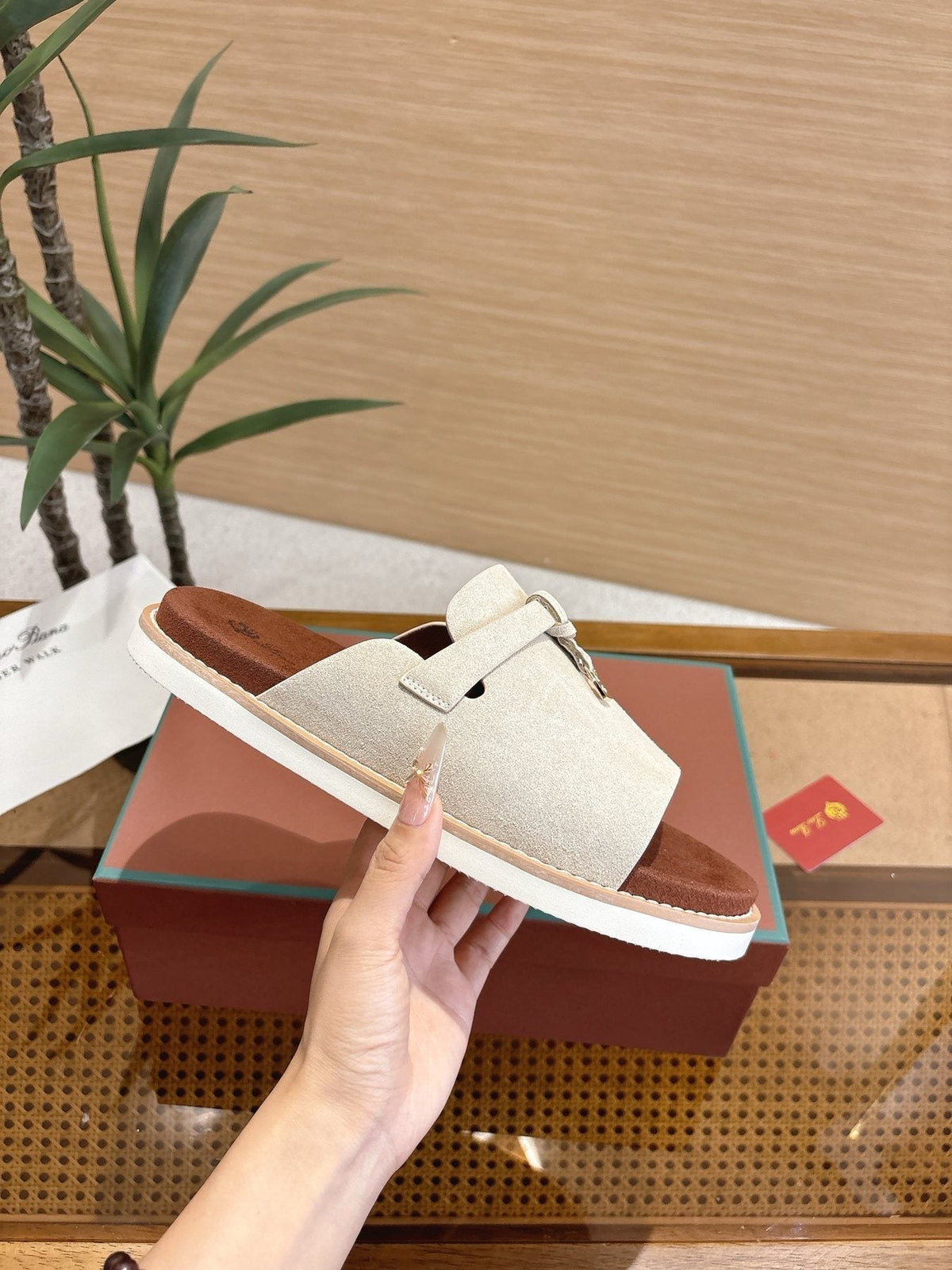 Loro Piana Cross-Strap Mule Sandals — model