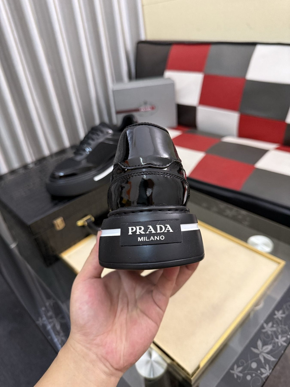 Prada Low-Top Mesh Sneakers — back