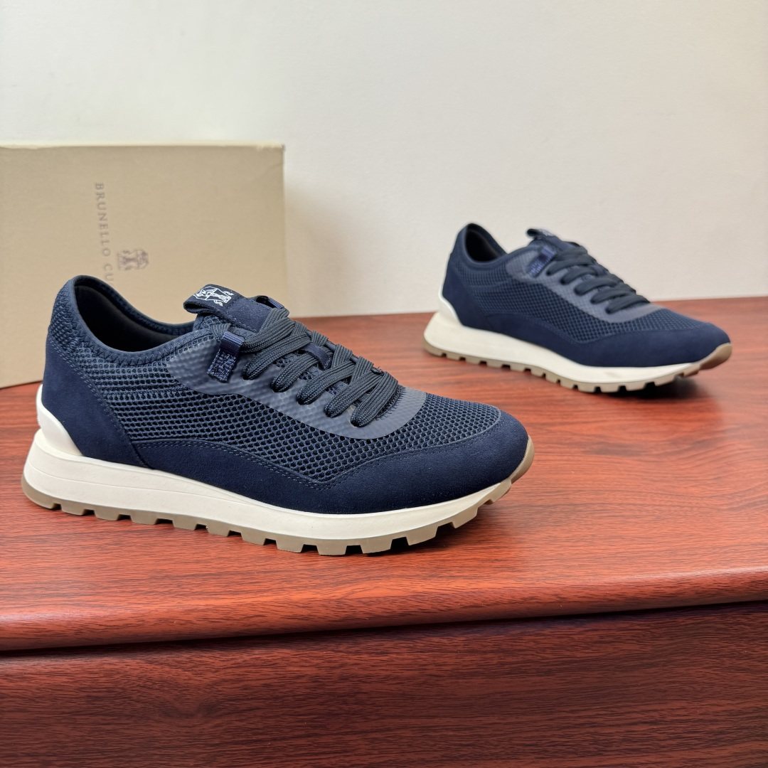 Brunello Cucinelli Mesh and Suede Sneakers — hero