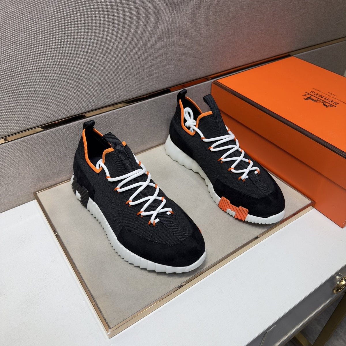 Hermès Color-Block Low-Top Sneakers — hero