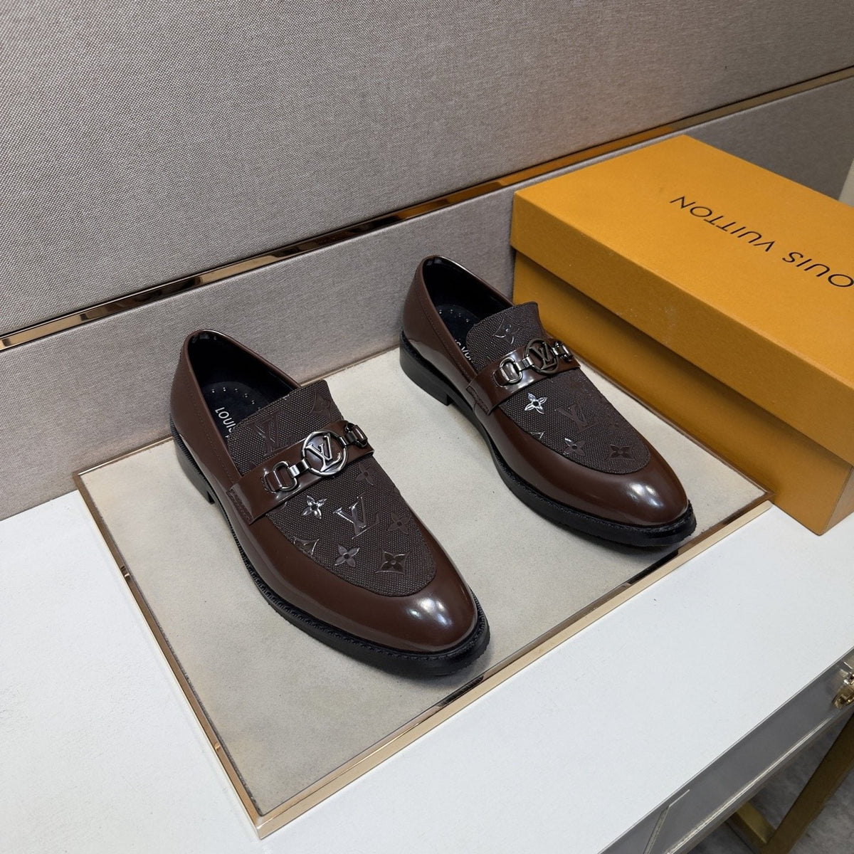 Louis Vuitton Buckle Slip-On Dress Shoes — hero