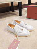 Loro Piana Metal-Charm Moc Toe Loafers — hero