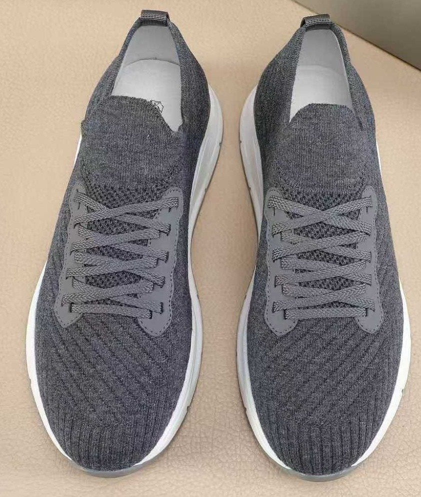 Brunello Cucinelli Men's Knit Sneakers — front