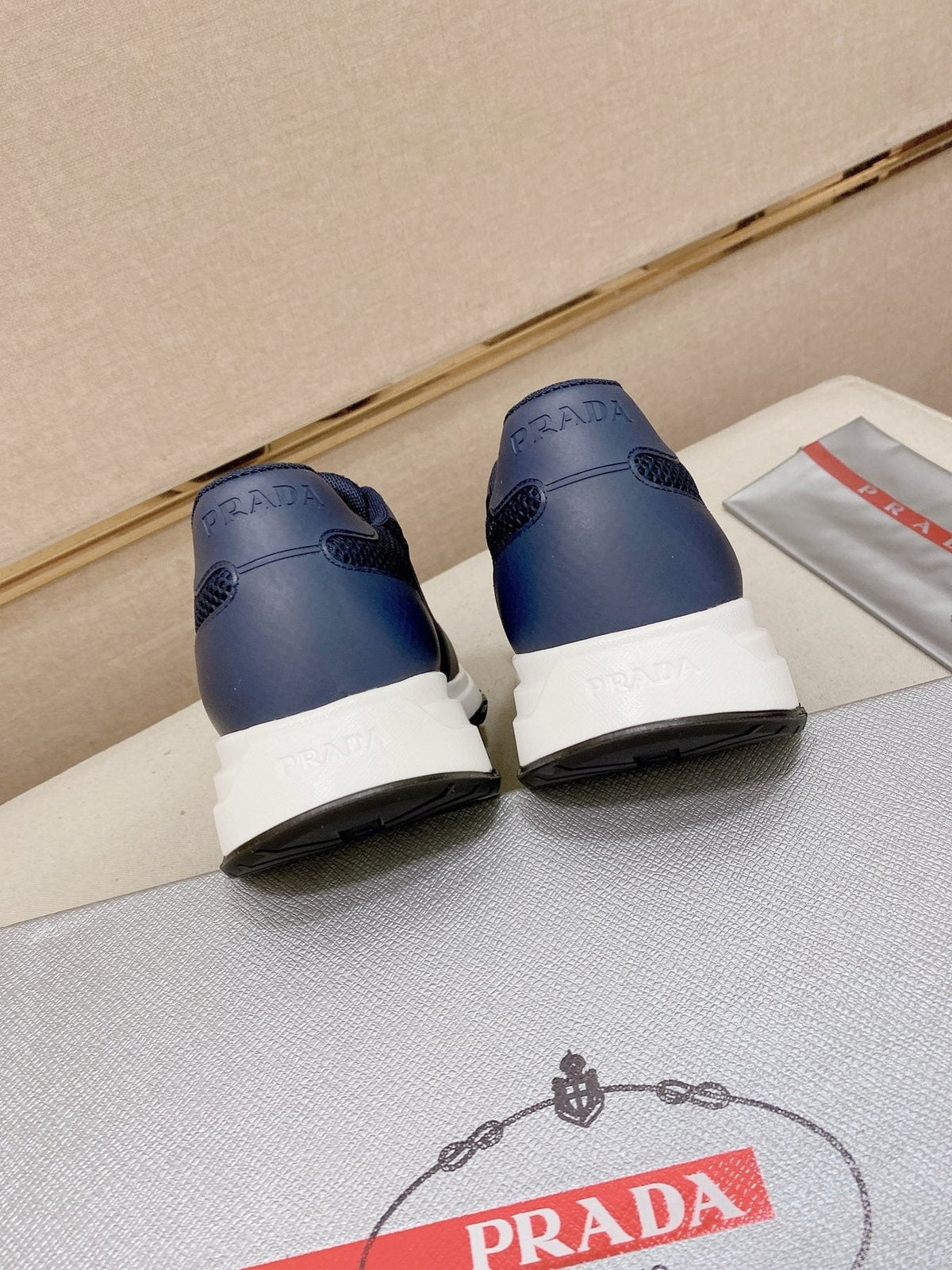 Prada Knit Low-Top Sneakers — back
